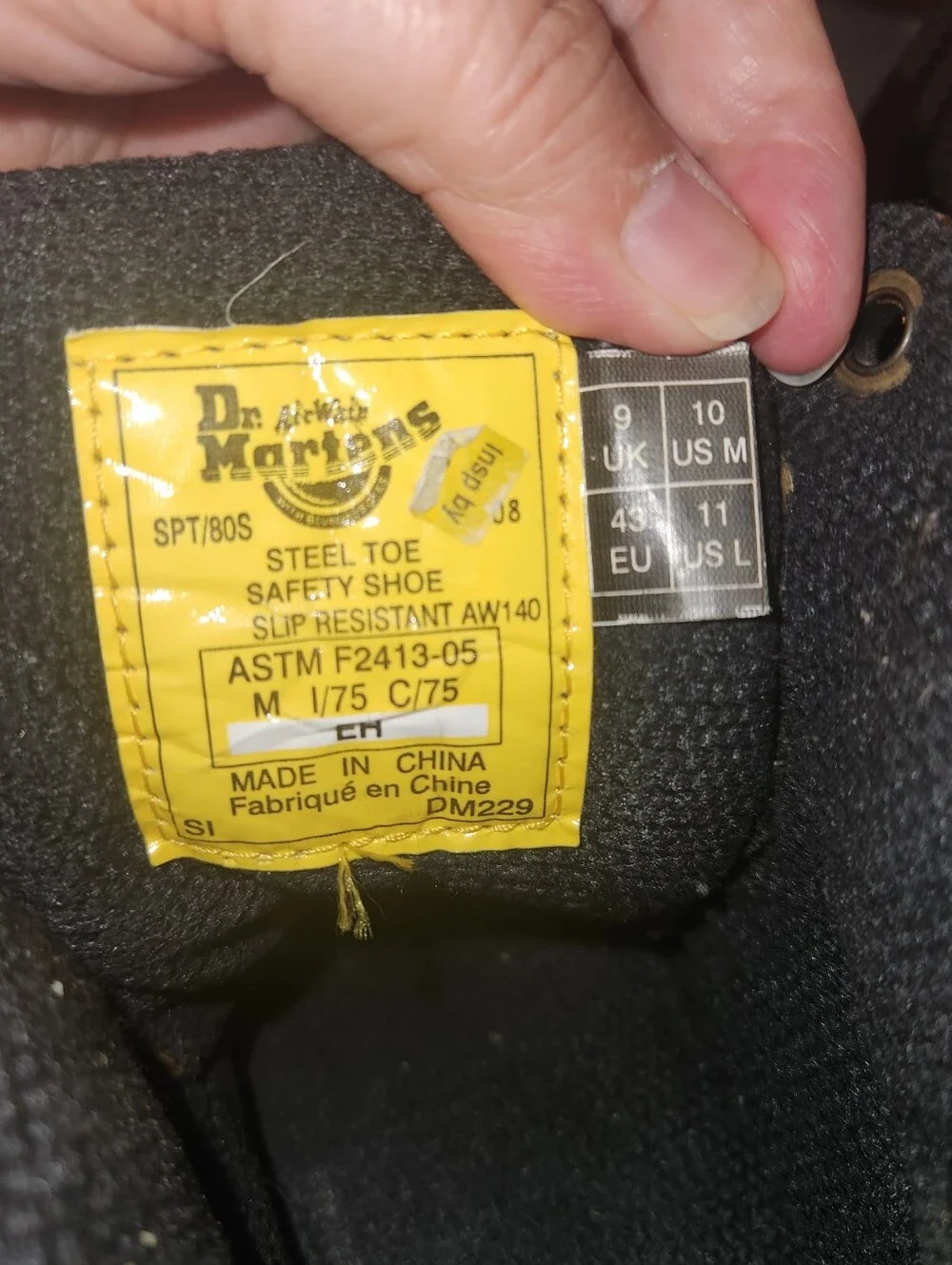 DR MARTENS Steel Toe Boots